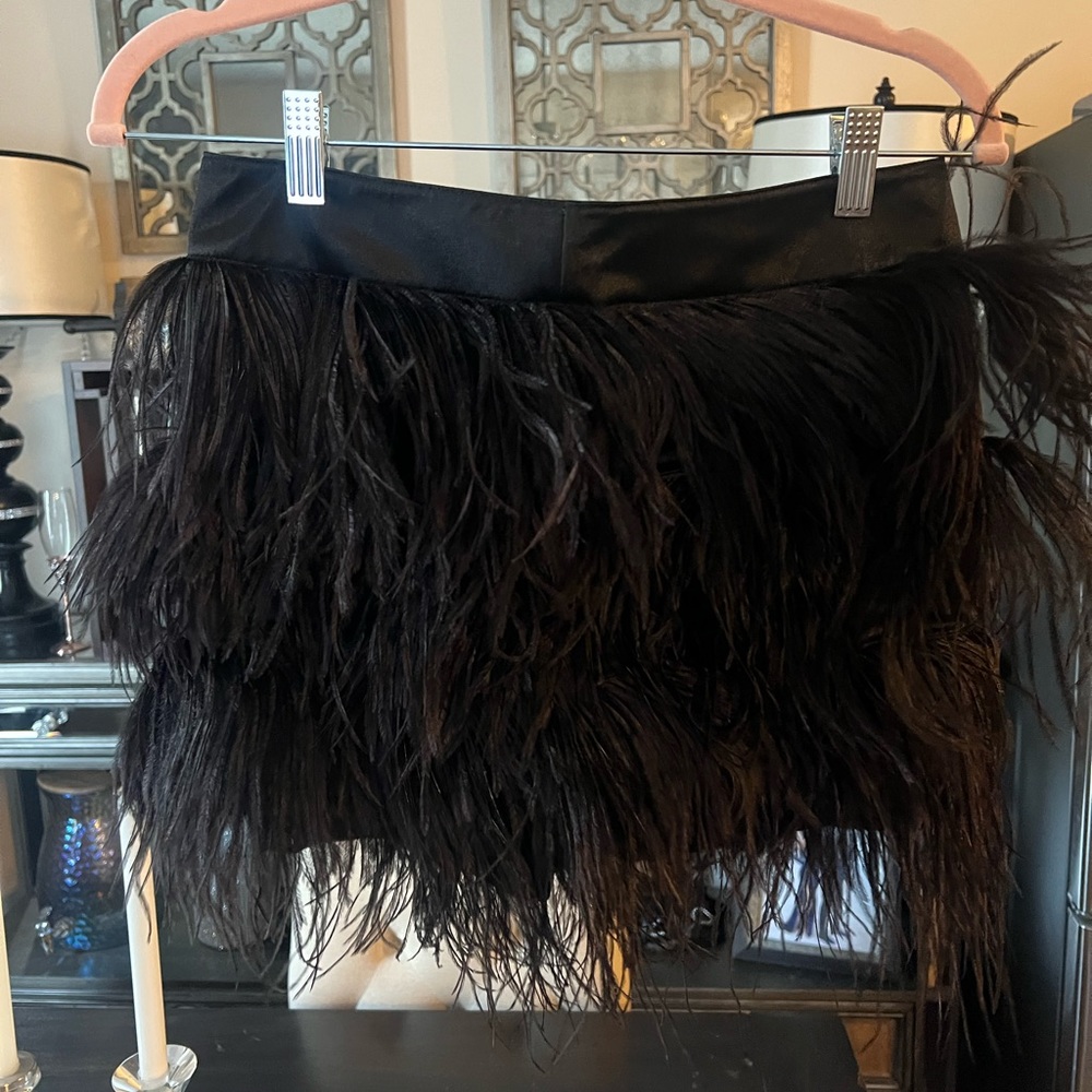 Black feather skirt